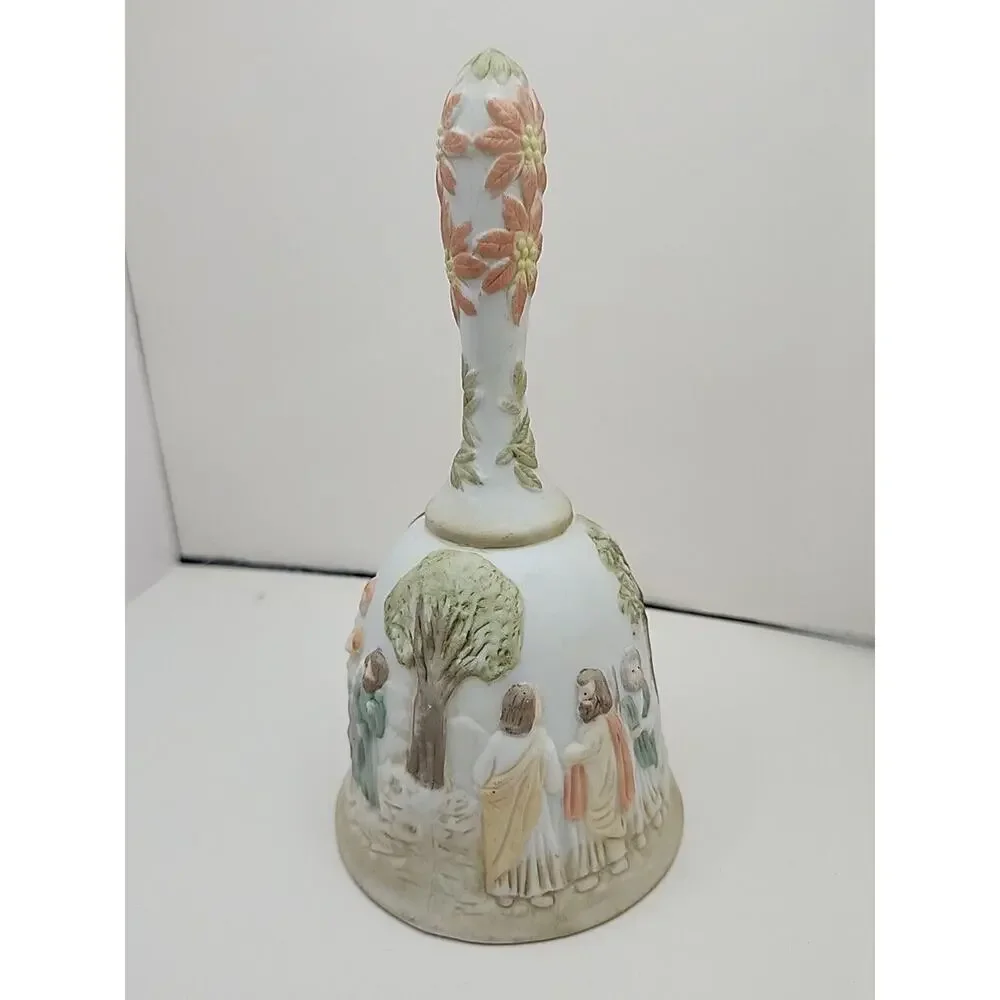 Vtg 1982 Lefton China Porcelain Nativity Bell Geo Z Christopher Collection 03431